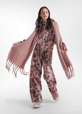 SCIARPA CON FRANGE ROSA - MISTY ROSE | DEHA