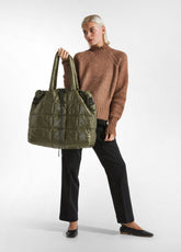 BORSA SHOPPER TRAPUNTATA VERDE - Accessori - Outlet | DEHA