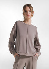 FELPA GIROCOLLO IN MODAL SOFT TOUCH GRIGIO - TAUPE | DEHA