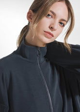 TUTA FELPA CON ZIP E PANTALONE JOGGER IN MODAL SOFT TOUCH NERO - | DEHA