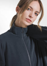 FELPA CON ZIP IN MODAL SOFT TOUCH NERO - BLACK | DEHA