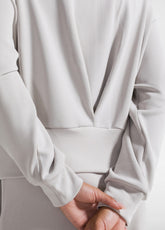 FELPA CON ZIP IN MODAL SOFT TOUCH GRIGIO - ICE GREY | DEHA