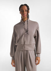 SOFT TOUCH MODAL SWEATSHIRT MIT ZIP GRAU - Freizeitkleidung | DEHA