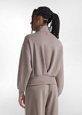FELPA CON ZIP IN MODAL SOFT TOUCH GRIGIO - TAUPE | DEHA