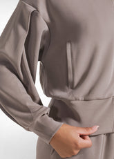 FELPA CON ZIP IN MODAL SOFT TOUCH GRIGIO - TAUPE | DEHA