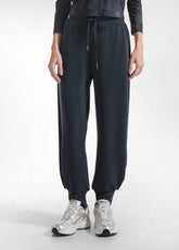 TUTA FELPA CON ZIP E PANTALONE JOGGER IN MODAL SOFT TOUCH NERO - | DEHA