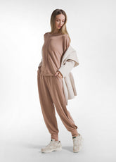 BRAUNE JOGGERHOSE AUS WEICHEM MODAL - Freizeitkleidung | DEHA