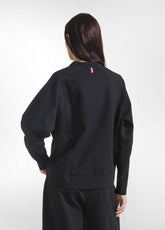 FELPA GIROCOLLO IN PUNTO MILANO NERO - BLACK | DEHA