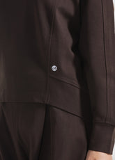 FELPA GIROCOLLO IN PUNTO MILANO MARRONE - Felpe e Maglie | DEHA