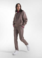 TUTA FELPA CON ZIP E CAPPUCCIO E PANTALONE IN PUNTO MILANO TORTORA - Comfort Sets | DEHA