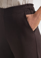 PANTALONE IN PUNTO MILANO MARRONE - DARK BROWN | DEHA