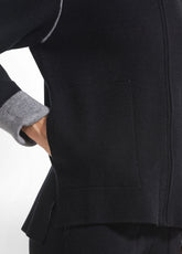 MAGLIA BICOLORE CON COLLO TARTARUGA NERO - BLACK | DEHA
