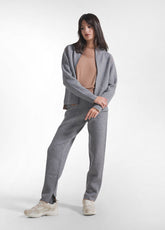 COMPLETO MAGLIA CON COLLO TARTARUGA E PANTALONE DRITTO BICOLORE GRIGIO - Comfort Sets | DEHA