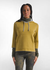 MAGLIA GIROCOLLO BICOLORE CON CAPPUCCIO VERDE - Cozy Moments | Maglieria | DEHA