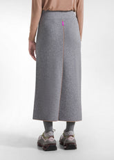 COMPLETO MAGLIA A COLLO ALTO E GONNA A PORTAFOGLIO BICOLORE GRIGIO - | DEHA