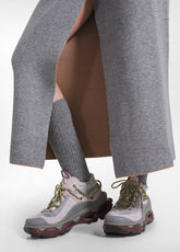 COMPLETO MAGLIA A COLLO ALTO E GONNA A PORTAFOGLIO BICOLORE GRIGIO - | DEHA