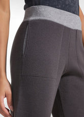 STRAIGHT BI-COLOUR TROUSERS - BROWN - MOKA BROWN | DEHA