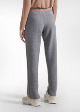 TWO-TONE STRAIGHT GREY TROUSERS - SILVER GREY | DEHA