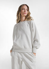 SWEATSHIRT MIT RUNDHALSAUSSCHNITT AUS WEISSEM LUREX - Lurex | DEHA
