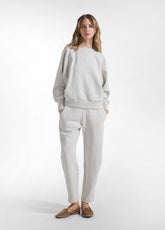 SWEATSHIRT MIT RUNDHALSAUSSCHNITT AUS WEISSEM LUREX - Lurex | DEHA