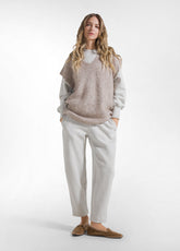 PANTALONE BALLOON IN LUREX BIANCO - Pantaloni | DEHA