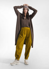 SET CANOTTA E CARDIGAN LUNGO IN MAGLIA MISTO CASHMERE MARRONE - | DEHA