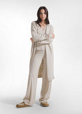 CARDIGAN LUNGO IN MISTO CASHMERE BEIGE - BEIGE MELANGE | DEHA