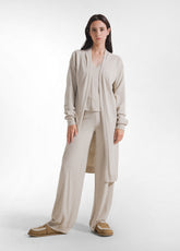 CARDIGAN LUNGO IN MISTO CASHMERE BEIGE - BEIGE MELANGE | DEHA