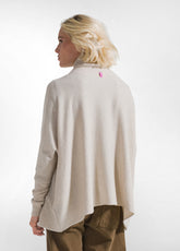 MAGIC OVER HIGH NECK IN BEIGE CASHMERE BLEND - BEIGE MELANGE | DEHA