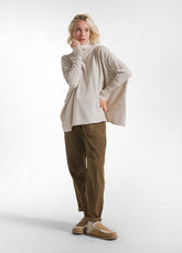 MAGIC OVER HIGH NECK IN BEIGE CASHMERE BLEND - BEIGE MELANGE | DEHA