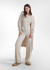 COMPLETO GILET E PANTALONE IN MAGLIA MISTO CASHMERE BEIGE - Comfort Sets | DEHA