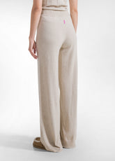 COMPLETO GILET E PANTALONE IN MAGLIA MISTO CASHMERE BEIGE - Comfort Sets | DEHA