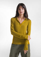 T-SHIRT SERAFINO A MANICA LUNGA IN MISTO CASHMERE VERDE | DEHA