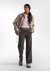 CREW NECK LONG SLEEVE RIBBED CASHMERE BLEND T-SHIRT PINK - POWDER PINK | DEHA