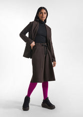 BLACK CASHMERE BLEND TURTLENECK LONG SLEEVE T-SHIRT - BLACK | DEHA