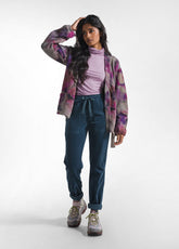 PURPLE CASHMERE BLEND TURTLENECK LONG SLEEVE T-SHIRT - DUSTY LILAC | DEHA