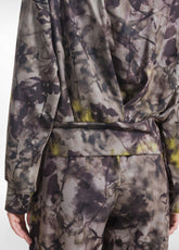 TUTA FELPA CON ZIP E PANTALONE JOGGER CON STAMPA FLOREAL MARRONE - | DEHA