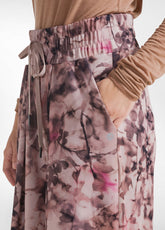 TUTA FELPA CON ZIP E PANTALONE IN FELPA LEGGERA STAMPATA FLOREALE ROSA - | DEHA