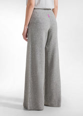 GREY LUREX KNIT TROUSERS - GREY MELANGE | DEHA