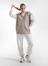 GILET IN MISTO LANA DI ALPACA BIANCO - Homewear: vestirsi bene per sentirsi meglio | DEHA