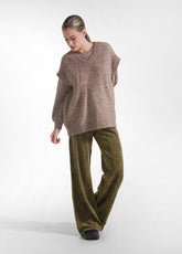 GILET IN MISTO LANA DI ALPACA BEIGE - BEIGE | DEHA