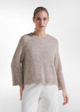 MAGLIA GIROCOLLO IN MISTO LANA DI ALPACA BIANCO - Homewear: vestirsi bene per sentirsi meglio | DEHA