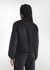 BOMBER IN LANA E NYLON NERO - BLACK | DEHA