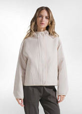 BOMBER IN LANA E NYLON BIANCO - Giacche e Giubbotti | DEHA