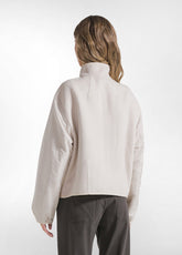 BOMBER IN LANA E NYLON BIANCO - SALT WHITE | DEHA