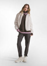 BOMBER IN LANA E NYLON BIANCO - SALT WHITE | DEHA