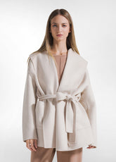 CAPPOTTO KIMONO CORTO IN LANA BIANCO - Giacche e Giubbotti | DEHA
