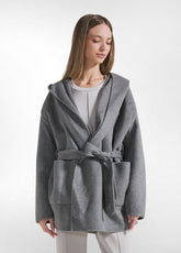 CAPPOTTO KIMONO CORTO IN LANA GRIGIO - Giacche e Giubbotti | DEHA