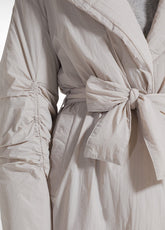 LONG NYLON COAT GREY - ICE GREY | DEHA