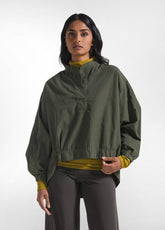 GREEN POPLIN BLOUSE - CAMO GREEN | DEHA